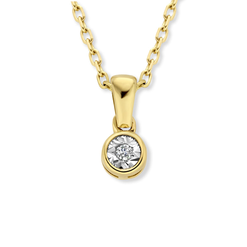 Isabel Bernard De La Paix Inaya 14 Carat Golden Necklace | diamond 0.01 ct | IBD350021-zoom-