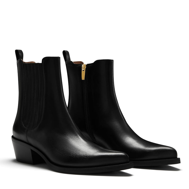 Isabel Bernard Vendôme Amandine black calfskin leather boots IB53010-001-38-zoom-