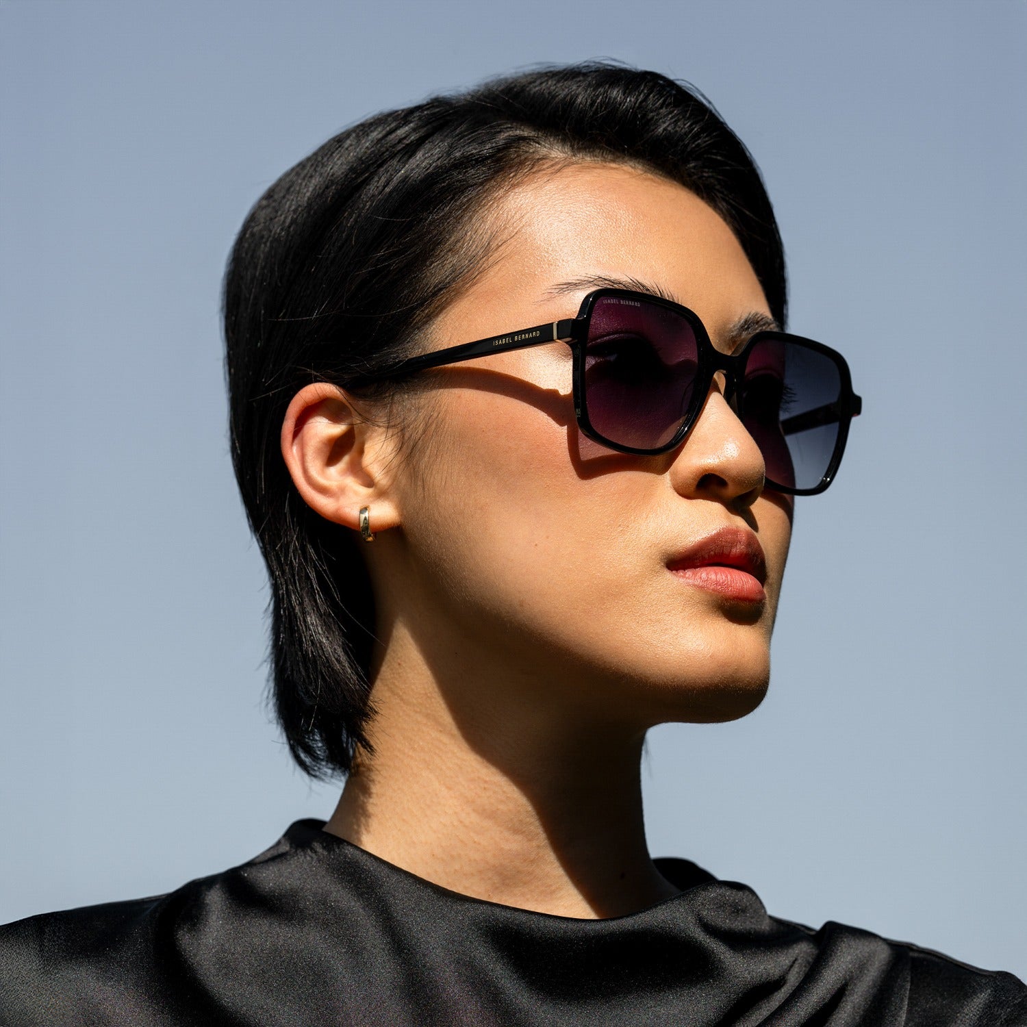 Isabel Bernard La Villette Rene Black Vierkante Sunglasses IB400000-01-01