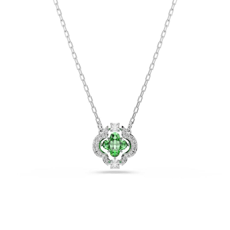 Swarovski Una Sparkling Dc Silver-Tone Necklace with Green Crystal 5757785-zoom-