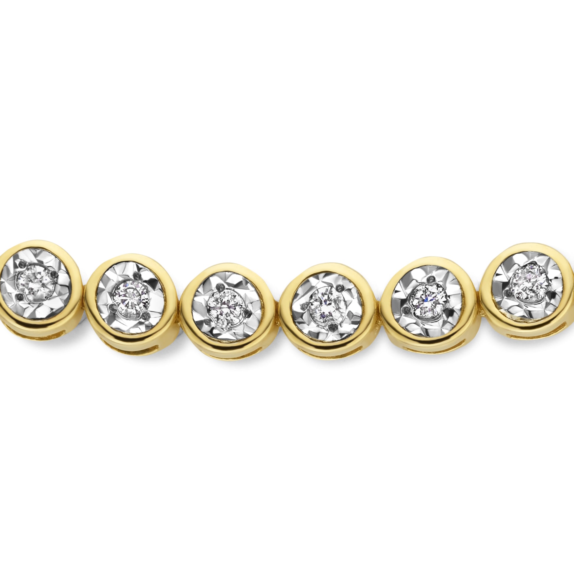 Isabel Bernard De la Paix Alfie 14 Carat Golden Tennis Bracelet | diamond 0.36 ct | IBD320007