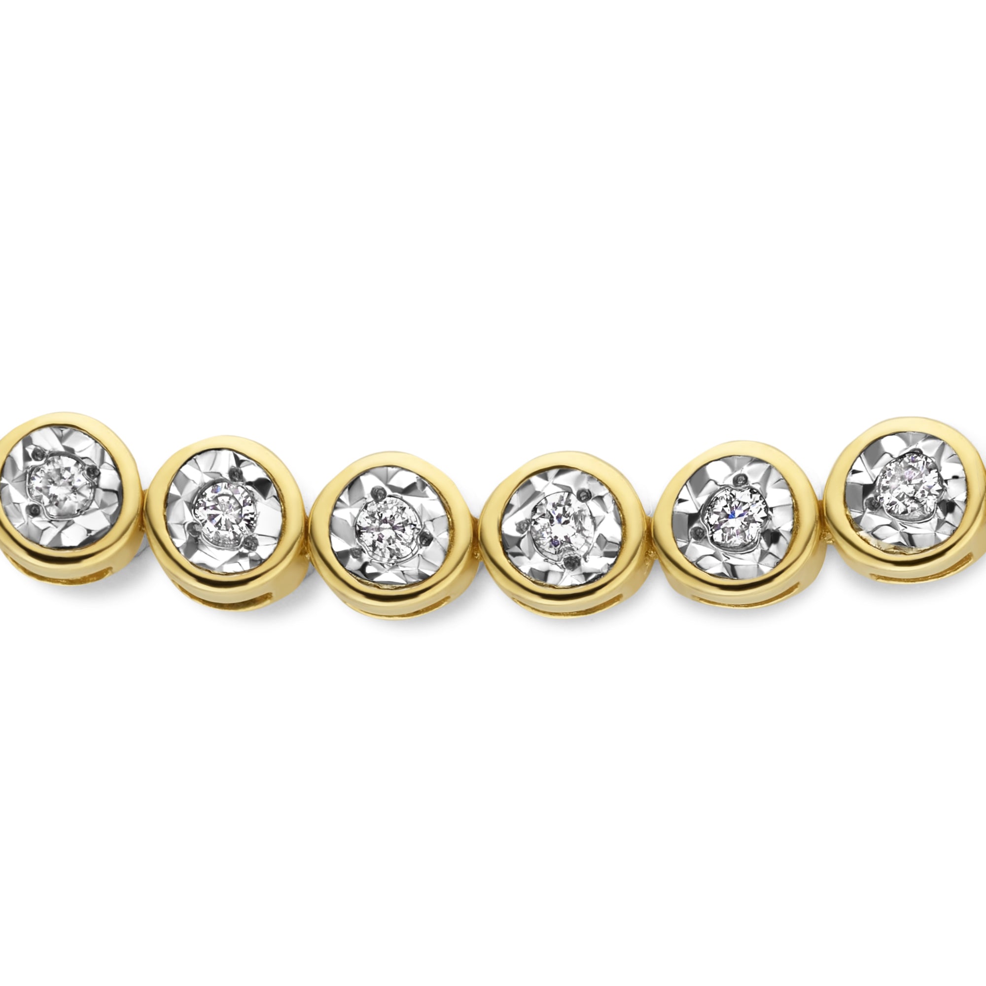 Isabel Bernard De la Paix Alfie 14 Carat Golden Tennis Bracelet | diamond 0.36 ct | IBD320007