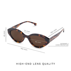 Isabel Bernard La Villette Rosaire Brown Tortoise Ovale Sunglasses IB400002-14-14