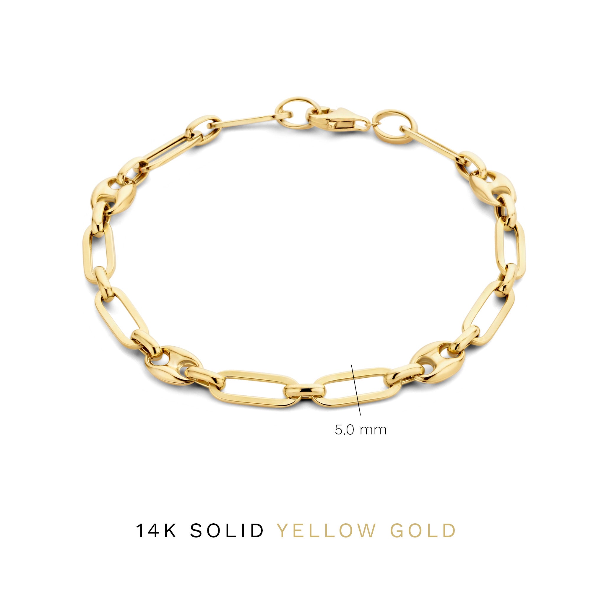 Isabel Bernard Aidee Demie 14 Carat Golden Chain bracelet IB320095