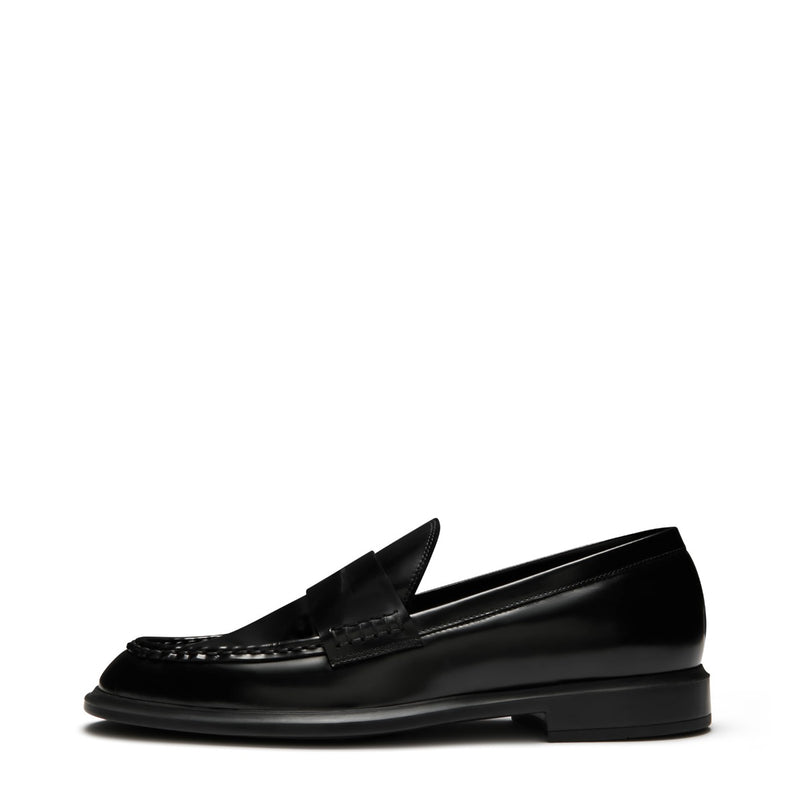 Isabel Bernard Vendôme Blandine black spazzolato leather loafers IB51015-601-37-zoom-