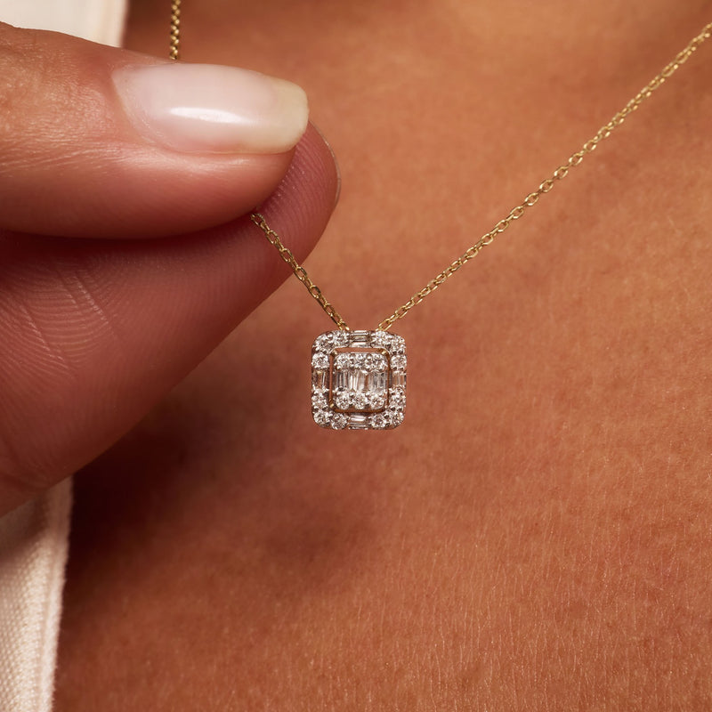 Isabel Bernard De la Paix Elena 14 karat gold necklace with diamond 0.18 carat IBD350030-zoom-