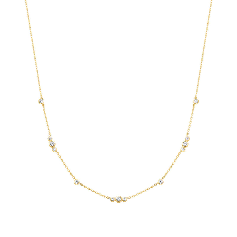 Ania Haie Miss Dainty Gold Coloured Zirconia Necklace AH-N065-04G-zoom-
