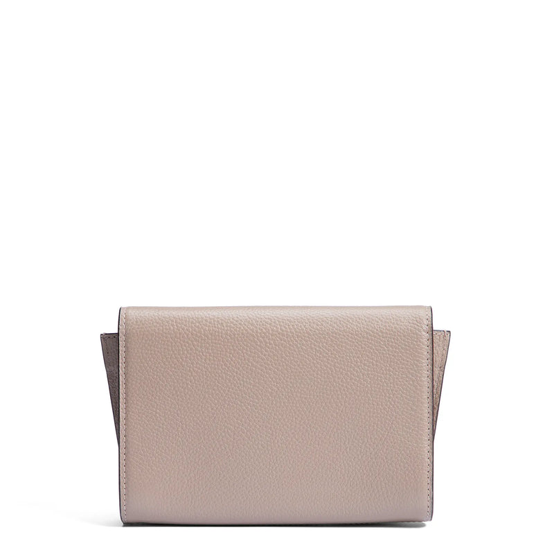 Isabel Bernard Honoré Lina Taupe Clutch With Detachable Shoulder Chain IB21135-078-zoom-
