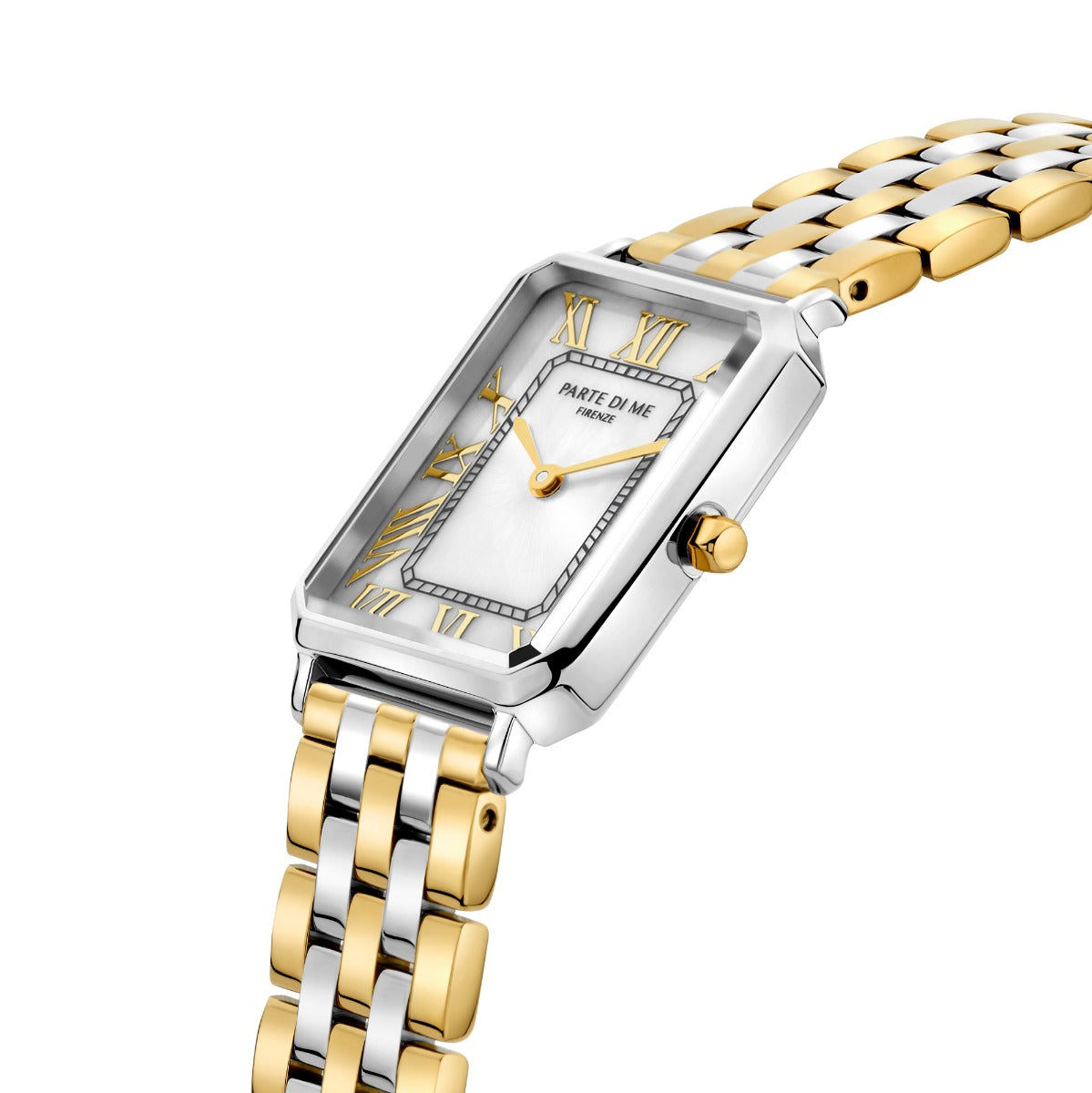 Parte di Me Orologio rectangular ladies watch gold coloured and silver PDM09026