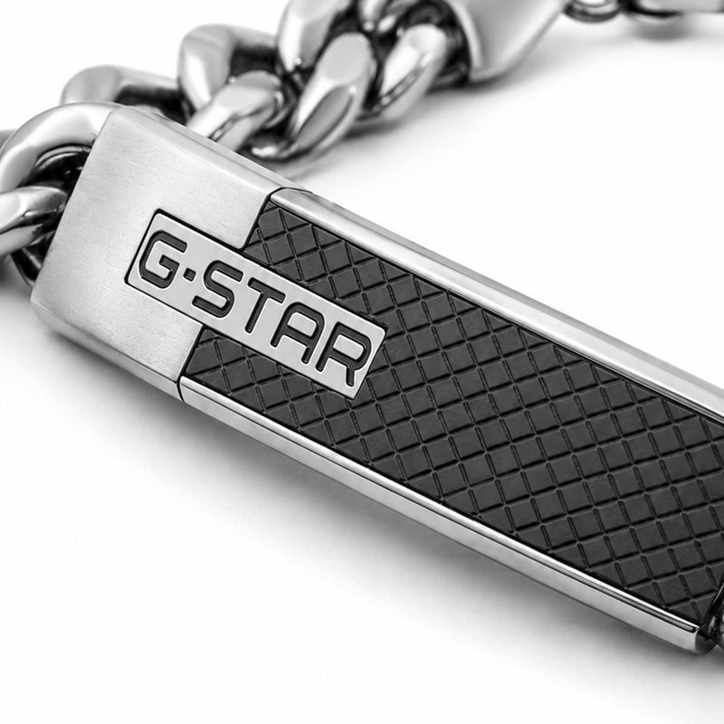 G-STAR Mtrx Silver and Black Steel Bracelet GSJ.105.02-zoom-