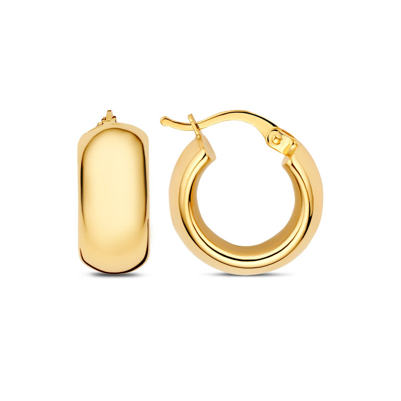 Beloro Jewels Della Spiga Susana 9 karat gold hoop earring (10 mm) BO360099-zoom-