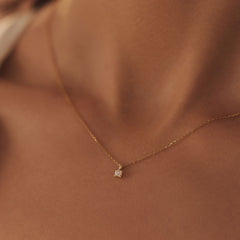 Isabel Bernard De la Paix Christine 14 Carat Golden Necklace | diamond 0.10 ct | IBD350003