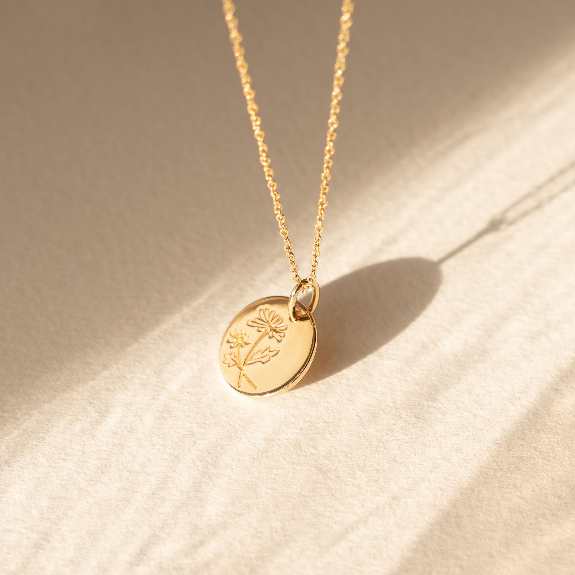 Violet Hamden Venus 925 Sterling Silver Gold-coloured Necklace with Birthflower VH340025-MAY