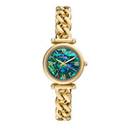 Fossil Carlie Gold and Black Pearl Women's Watch ES5416