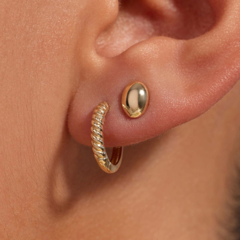 Beloro Jewels La Rinascente Fleur 9 karat gold hoop earrings BO360105-zoom-
