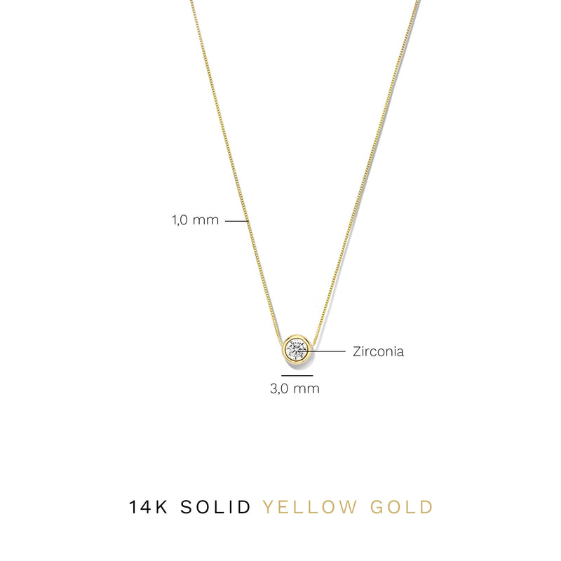 Isabel Bernard Rivoli Aélys 14 Carat Golden Necklace IB340137 (Length: 40.00-42.00 cm)-zoom-