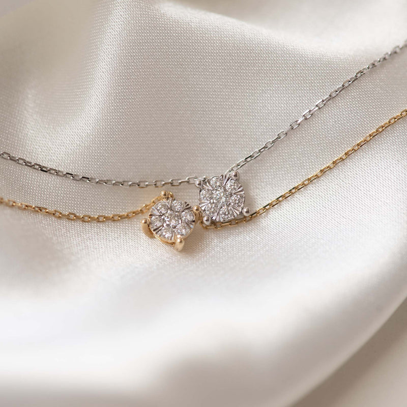 Isabel Bernard De la Paix Hanaé 14 Carat Whitegold Necklace | diamond 0.14 ct | IBD350010-zoom-