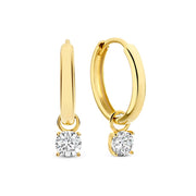 Isabel Bernard Le Marais Ophélie 14 Carat Golden Hoop Earrings IB360157