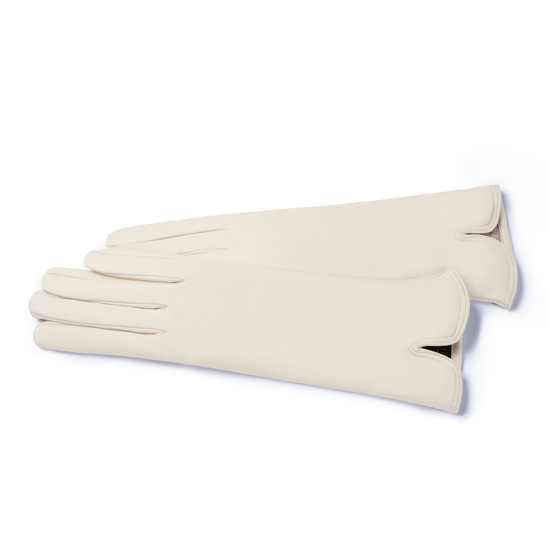 Isabel Bernard Honoré Sylvie cream goatskin leather gloves IB67004-372-7-zoom-