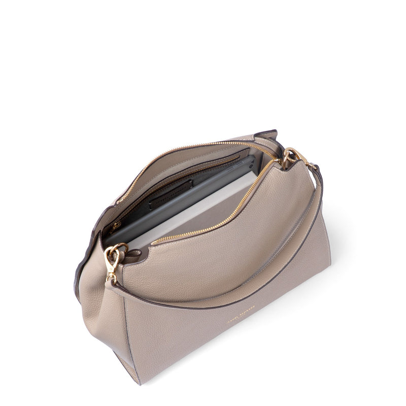 Isabel Bernard Honoré Emma Taupe Shoulder Bag IB21134-078-zoom-