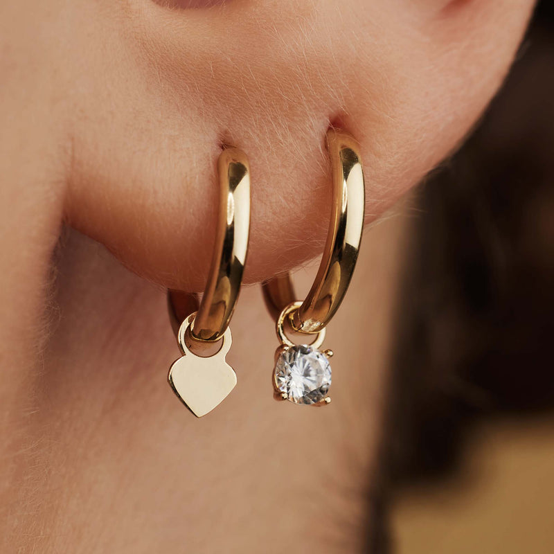 Isabel Bernard Belleville Amore 14 Carat Golden Hoop Earrings IB360155-zoom-