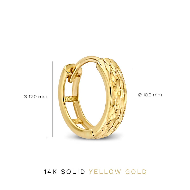 Isabel Bernard Rivoli Laura 14 Carat Golden Hoop Earrings IB360143-zoom-