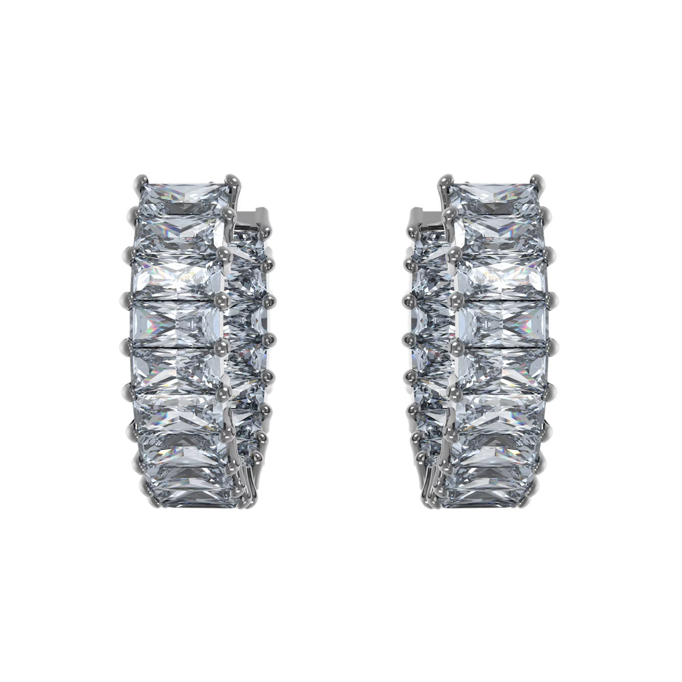 Swarovski Matrix Silver Metal Earrings 5658650