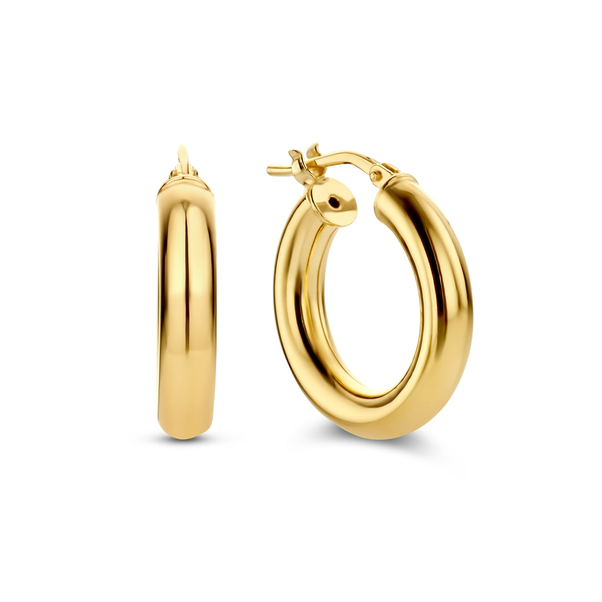 Parte di Me Bibbiena Poppi Casentino 925 sterling Silver gold plated Hoop Earrings PDM36056
