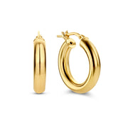 Parte di Me Bibbiena Poppi Casentino 925 sterling Silver gold plated Hoop Earrings PDM36056