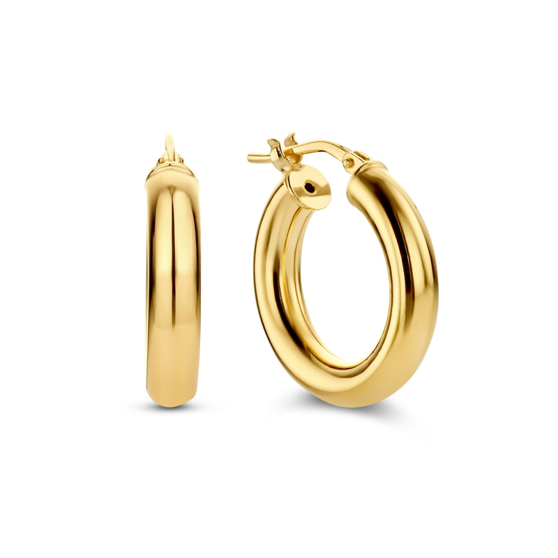 Parte di Me Bibbiena Poppi Casentino 925 sterling Silver gold plated Hoop Earrings PDM36056-zoom-