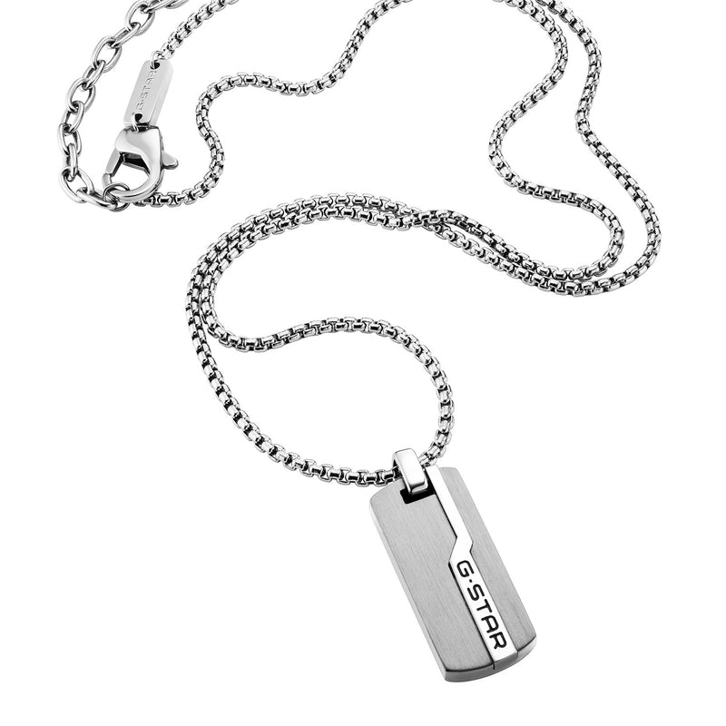 G-STAR Unistrial Silver Box Chain Necklace GSJ.112.01-zoom-