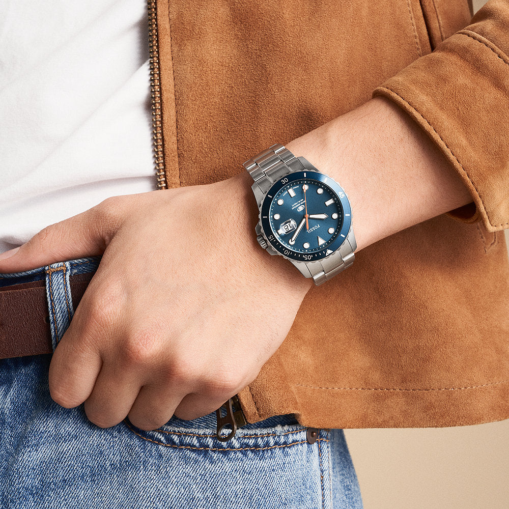 Fossil Blue Silver Watch FS6050