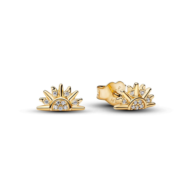 Pandora Moments Gold Plated Celestial Sparkling Sun Stud Earrings 264627C01-zoom-