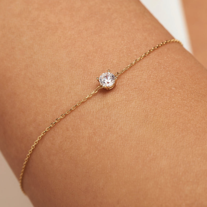 Isabel Bernard Le Marais Loane 14 Carat Golden Bracelet IB320103 (Length: 16.50-18.50 cm)-zoom-