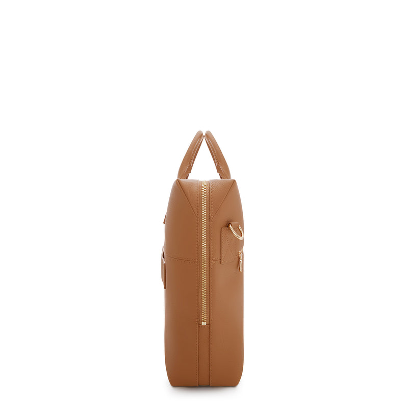 Isabel Bernard Honoré Anique Camel Calfskin Handbag IB25062-zoom-