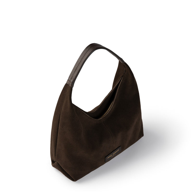 Isabel Bernard Honoré Grace mini dark brown suede handbag  IB21132-131-zoom-