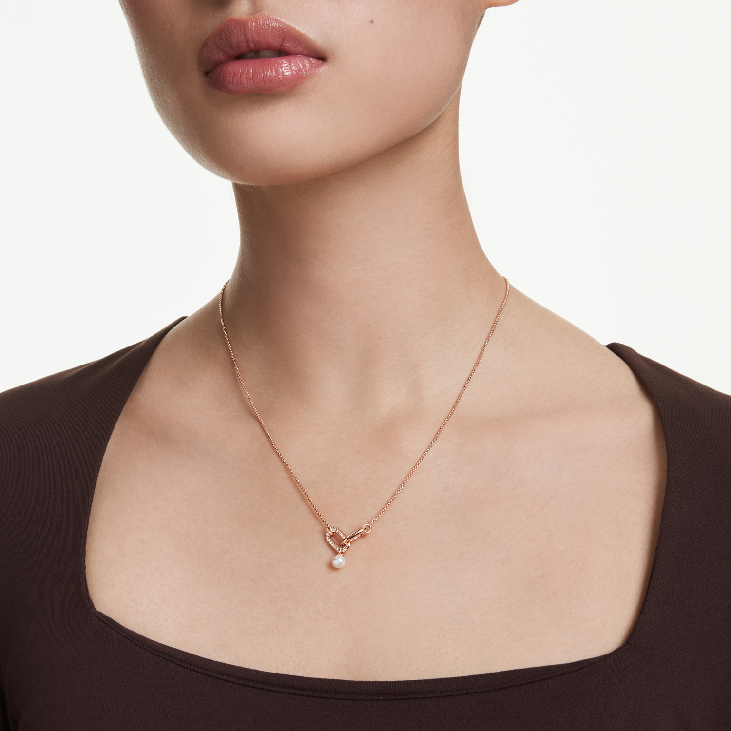 Swarovski Constella Rose Gold Coloured Necklace 5728589