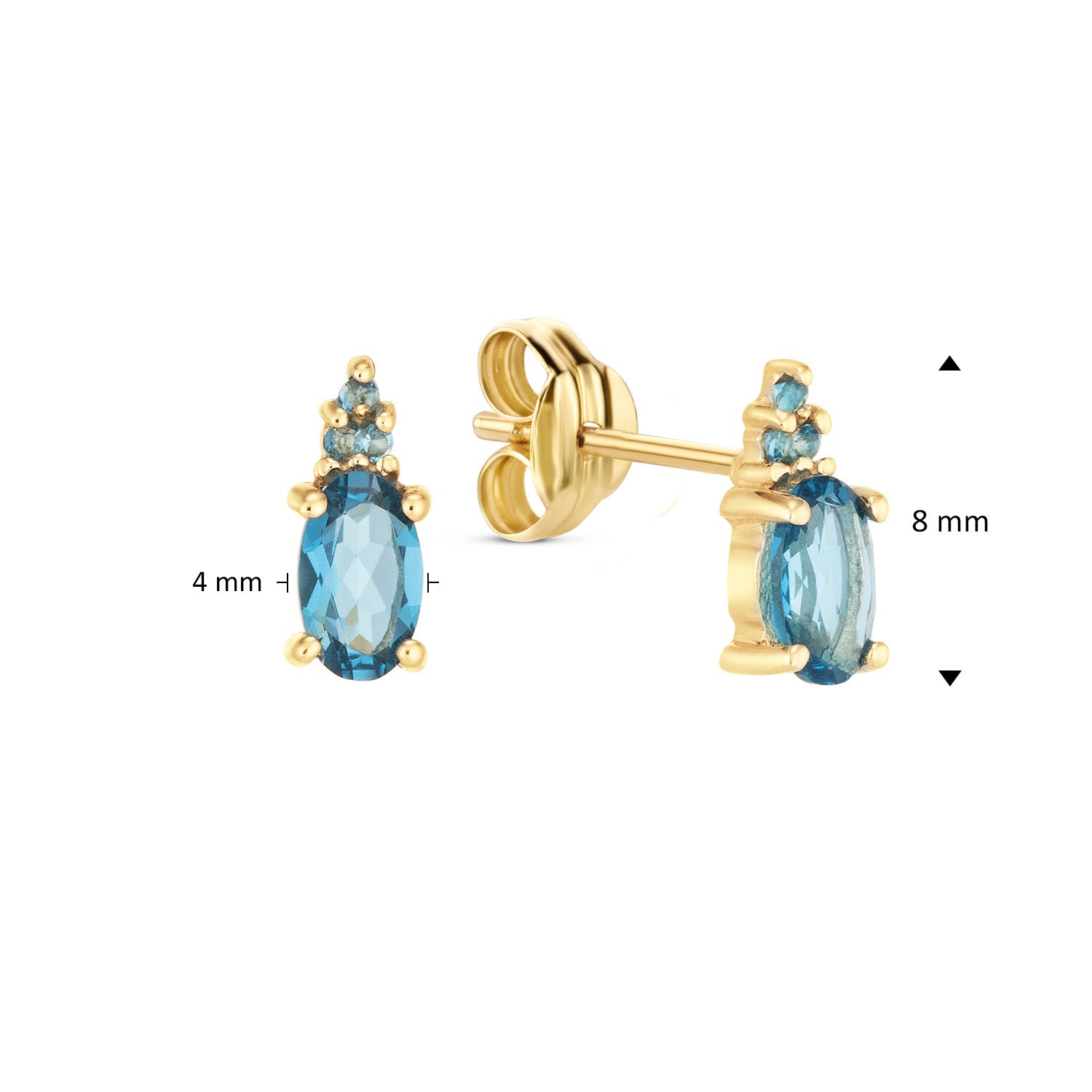 Jackie Gold 14K Golden Ear Studs JKE24.449