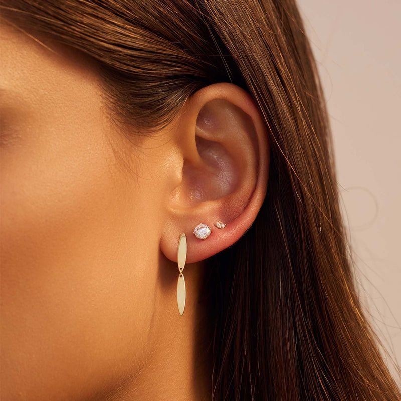 Beloro Jewels La Rinascente Donetta 9 carat gold Ear Studs BO360052-zoom-
