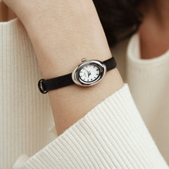 Mockberg Belle Oval Petite Leather Women's Watch MB1413