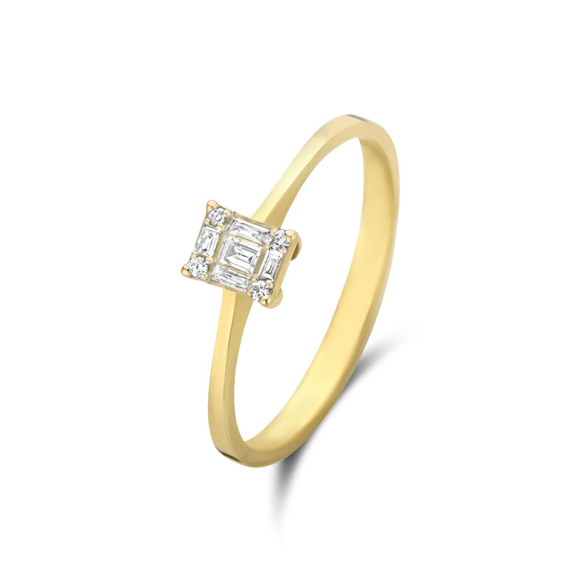 Isabel Bernard De la Paix Maxime 14 Carat Gold Ring | diamond 0.10 ct | IBD330022-60-zoom-