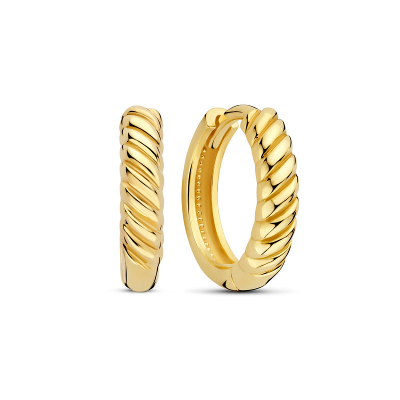 Beloro Jewels La Rinascente Milou 9 karat gold hoop earrings BO360106-zoom-