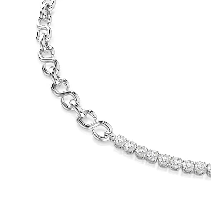 Swarovski Matrix Tennis Silver-Tone Necklace 5747732-zoom-