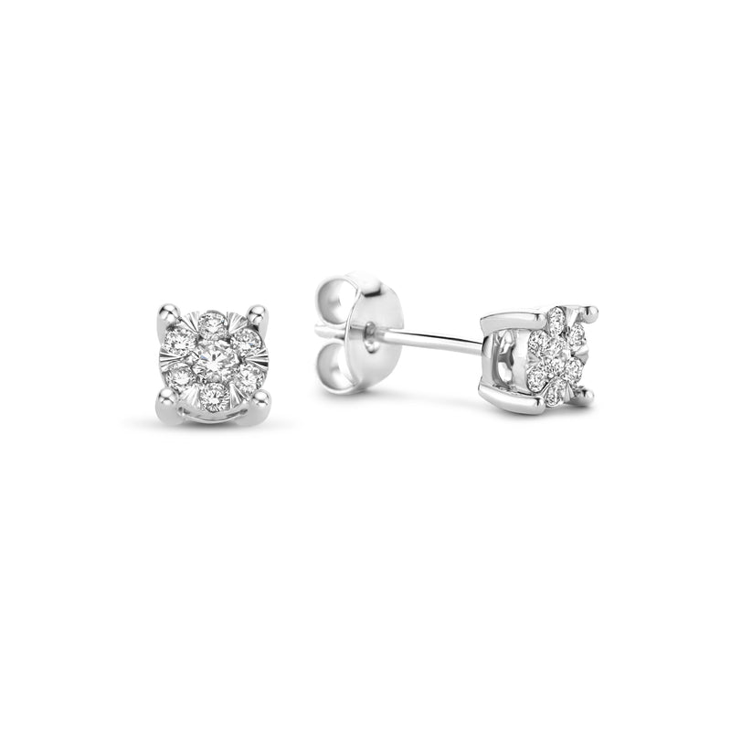 Isabel Bernard De la Paix Hanaé 14 Carat Whitegold Ear Studs | diamond 0.16 ct | IBD360016-zoom-