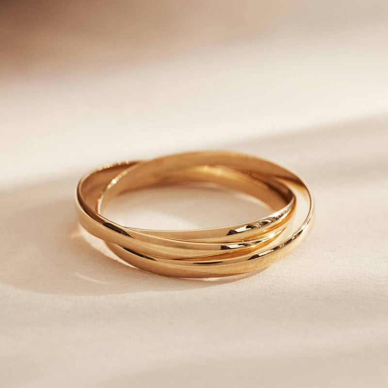 Isabel Bernard Rivoli Méline 14 Carat Golden Trinity Ring IB330078-60-zoom-