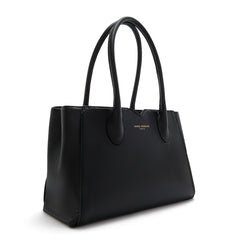 Isabel Bernard Honoré Cloe Midi Black Calfskin Leather Handbag IB25082-001