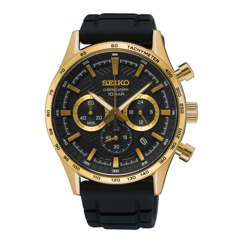 Seiko Chronograph Gold Watch SSB446P1-zoom-