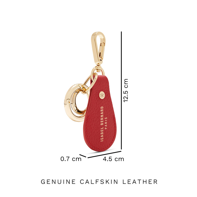 Isabel Bernard Honoré Filou Rood Calfskin Airtag Key Pendant IB66000-050-zoom-