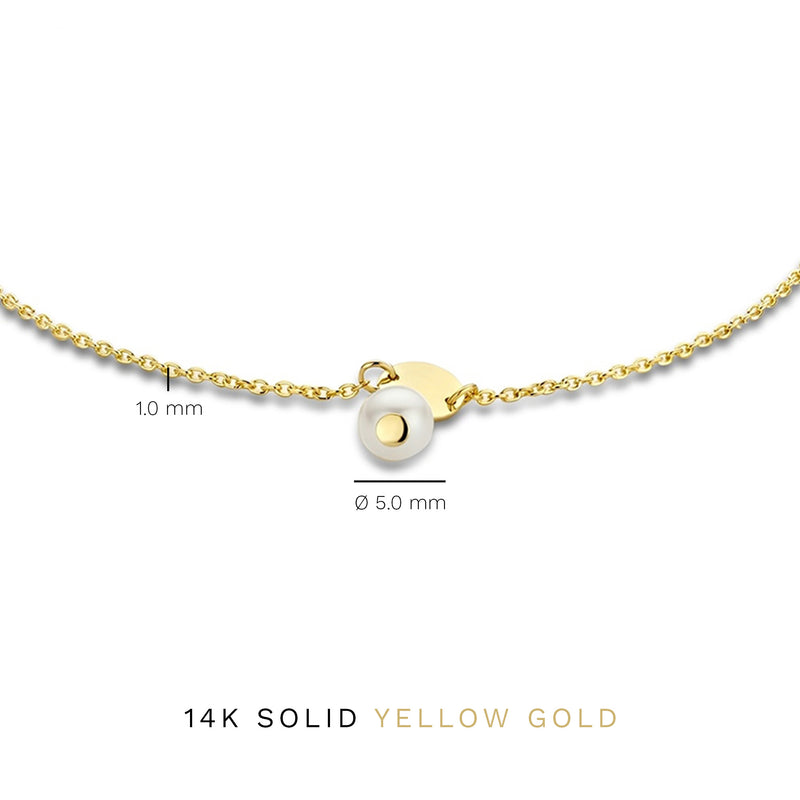 Isabel Bernard Belleville Luna 14 Carat Golden Bracelet IB320020 (Length: 16.00-18.00 cm)-zoom-