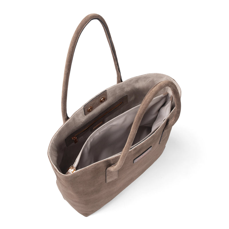Isabel Bernard Honoré Elin Taupe Suede shoulder bag IB25111-178-zoom-